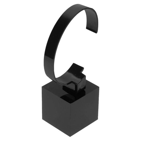 1 stk klokkestativ smykker skjermrekvisit Akryl armbåndsurstativholder (svart)