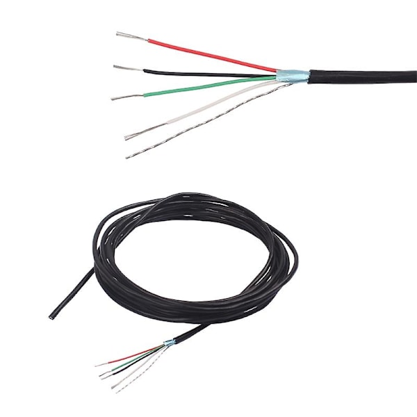 Suojattu 4-johtiminen kytkentäjohto kitaran mikrofonikaapeli 24awg 3m pituus kitarat osat
