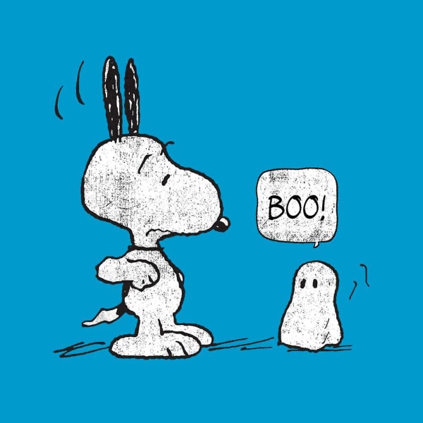 Peanuts Halloween Ghost Fright Snoopy Herr Sweatshirt Sapphire Small