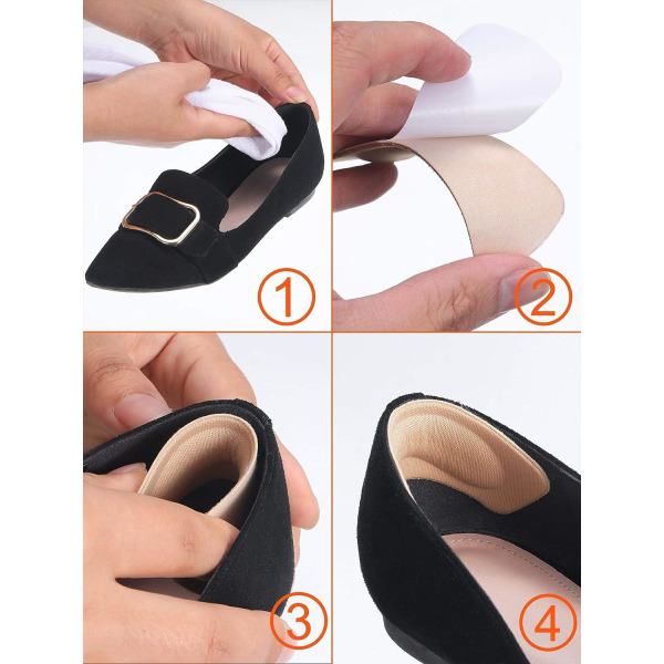 6 paria kantapäätyynyjä Heel Clip Itsekiinnittyvä vuorattu sisäpohjallinen jalkahoitosuoja (khaki)