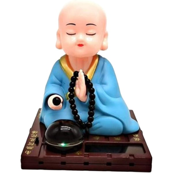 Solcells driven skakande huvud dansande leksak buddhistisk munk