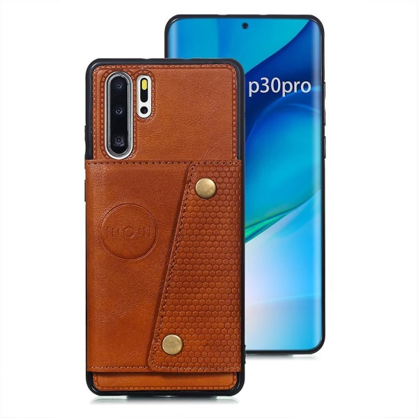 Fundas Card Holders case Huawei P30 Pro P20 Lite 2019 Mate 40 30 20 Honor 9x 20 Lite Pro -nahkaiselle korttipaikan cover - matkapuhelinkotelot