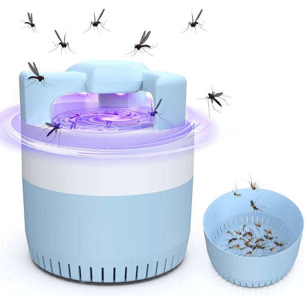 Dræb myg, Elektrisk Mosquito Killer Lampe, Elektrisk Mosquito Killer med UV lampe, USB Mosquito Trap, 180° Insect Killer Light til indendørs og udendørs