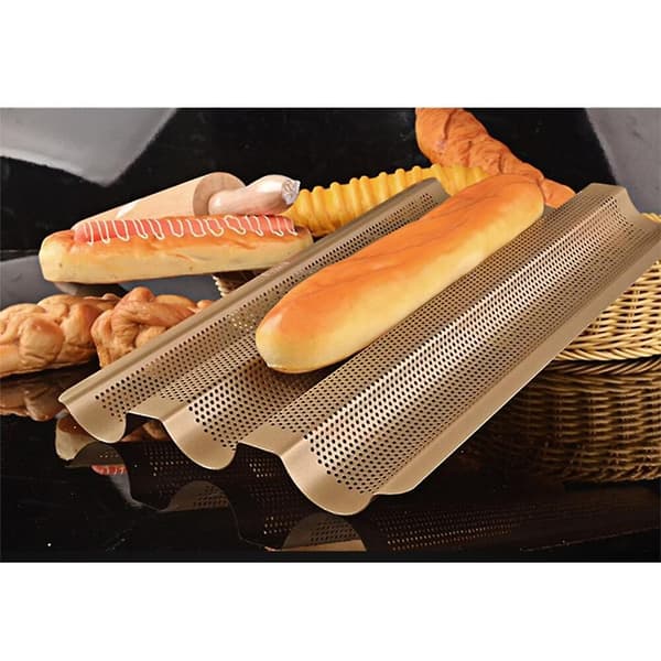 Baguette Bakeform Ikke-klebende Bakebrett Rustfritt Stål