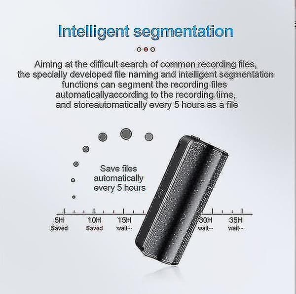 Mini magnetisk 600 timer intelligent støyreduksjon stemme Ac