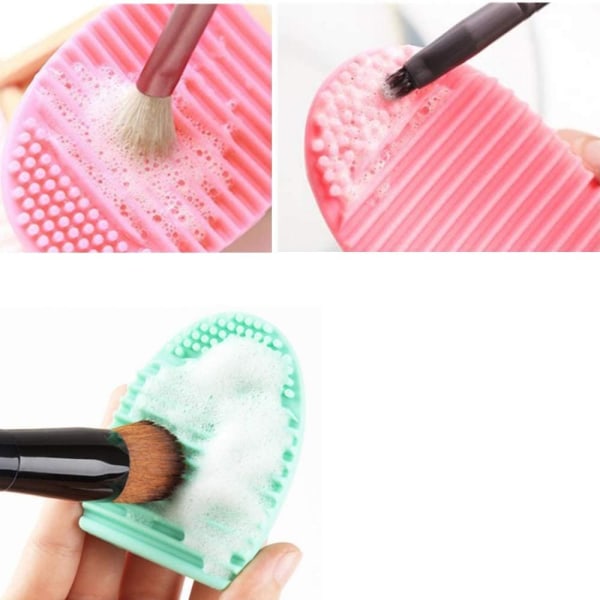 3-Pack Makeup Brush Cleaning Pad Silikon Brush Cleaner Kosmetisk rengjøringsverktøy for rengjøring av alle slags sminkebørster