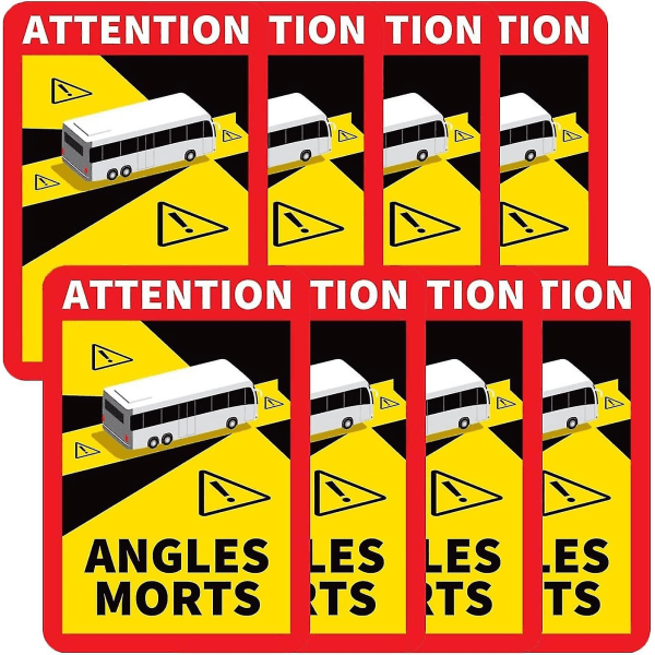 Angles Morts-dekal Husbilsblindvinkelklistermärken, 10-pack bilblindvinkelvarningsdekaler Reflekterande väderbeständig självhäftande klistermärke