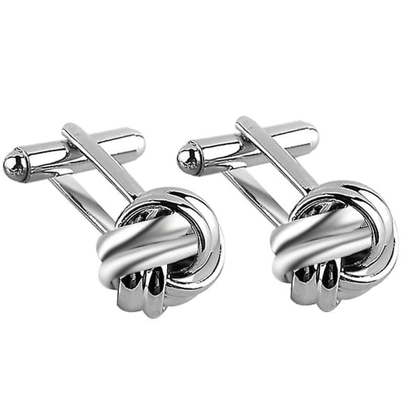 Silver French Twist Manschettknappar