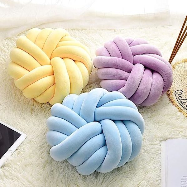Knot Pynteputer 14X14 Dekorputer for Sofa Stol Pude Sofa Kno Purple
