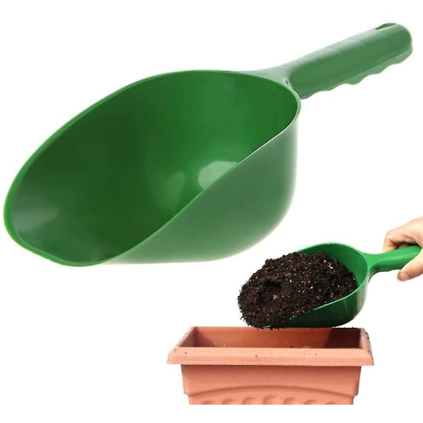 Trädgårdsscoop Multifunktions plastskyffel Sked Grävodling - Grönt verktyg