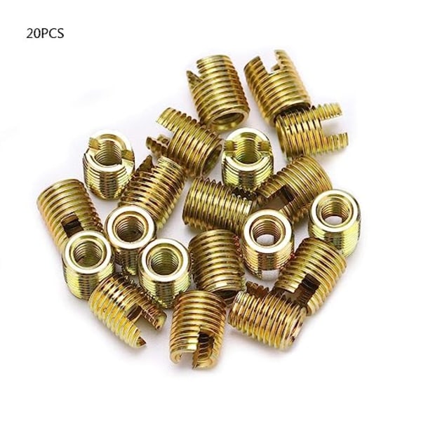 M6 Selvtæppende indsats - Gevindindsatser 20 stk. 302 kulstofstål selvtæppende M6*M10*14(5 pieces) *4