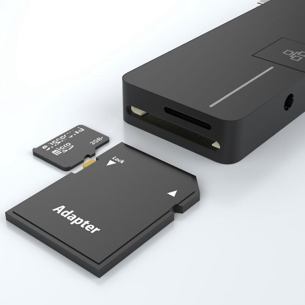 Type-c-sovitin Hub Dock Surface Pro X/pro8:lle Usb-telakka -yhteensopiva datansiirto Pd