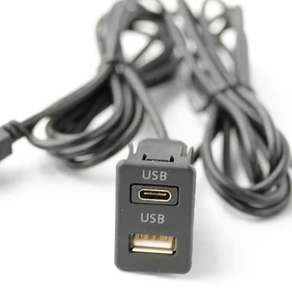 150cm auton kojelaudan pidike 2 USB-portin paneeli Auto vene kaksois USB-tapyc-jatkokaapeliadapteri