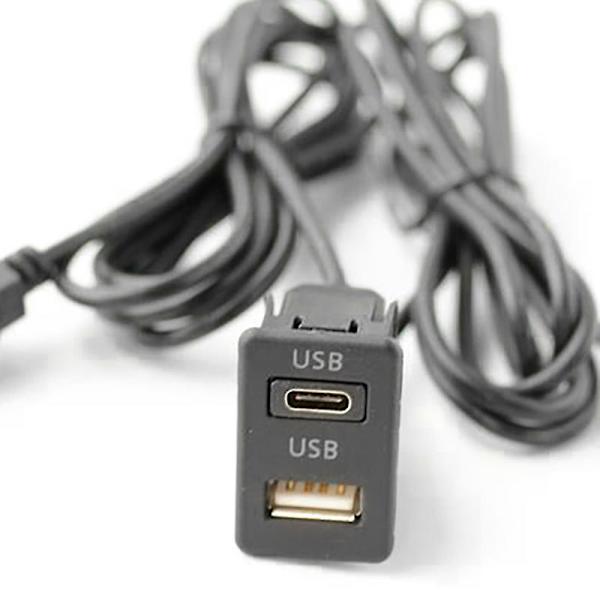 150cm Bilinstrumentpanel Montering 2 Usb Port Panel Auto Båt Dubbel Usb-tapyc Förlängningskabel Adapter För