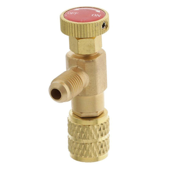 2 R410 køleventilkugleventil Fluoradapter sikkerhedsventil 1/4\"\" til 5/16\"\"
