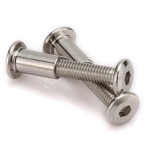 20 stk M6 Lengde 30mm Møbelskjøt Bolt & Cap Nu