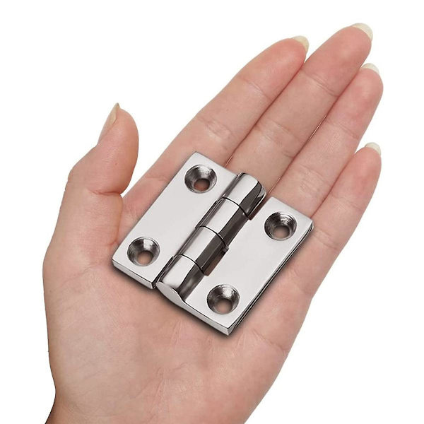 Hengsler i rustfritt stål for båt, 2 tommer x 2 tommer (50 mm x 50 mm), (4 stk)