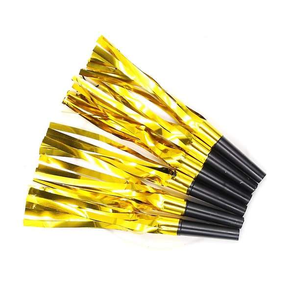 1 Set Visselpipa Bärbar Glitter Guld Fransad Ljudgenerator Unik Design