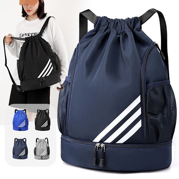 Sportsryggsekk med stor kapasitet, fotballbag, basketballbag, vanntett Orange