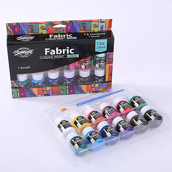 Multifunktionell Färg Ljus Färg Målnings Pigment För Tyg Sten Glas 12x