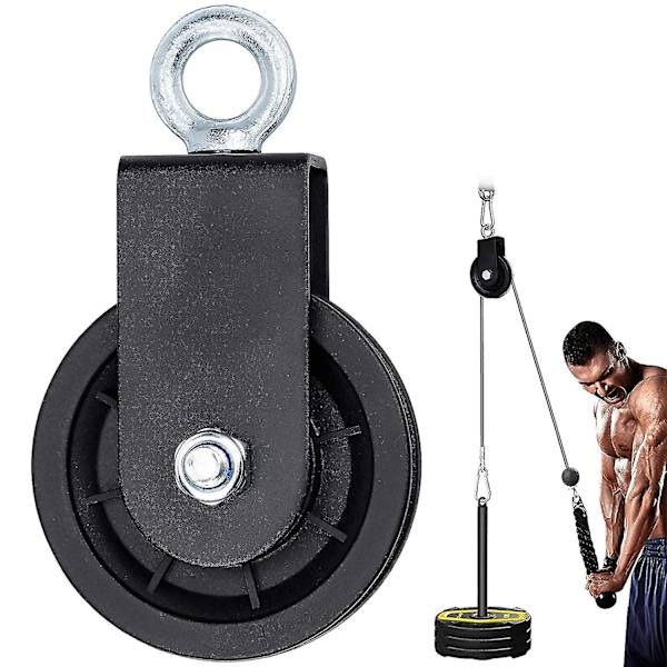Vektstangskive, 90mm svingbar løftehjul med U-brakett tilbehør for fitness og kroppsbygging, belastning 200kg Shibaod