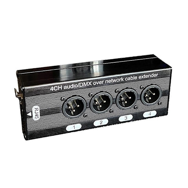 1 stk. 4-kanals 3-pin XLR Audio og DMX over Nettverkskabel Forlenger, DMX512 Nettverkssignal Forlenger, Hann