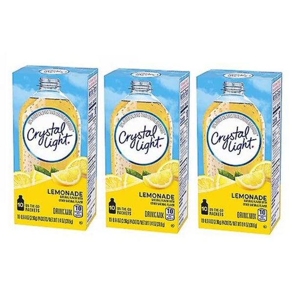 Crystal Light On The Go Lemonade Sukkerfri Brus Miks 3 Pakning