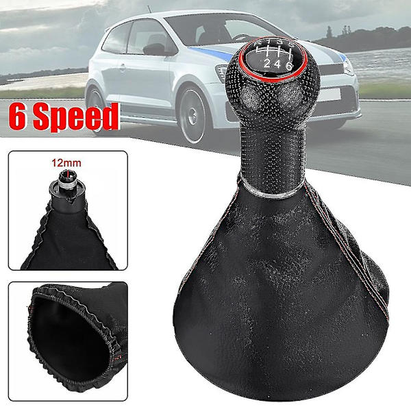 5/6-växlad växelspaksknopp damask bälg spak lock skydd för Polo Golf