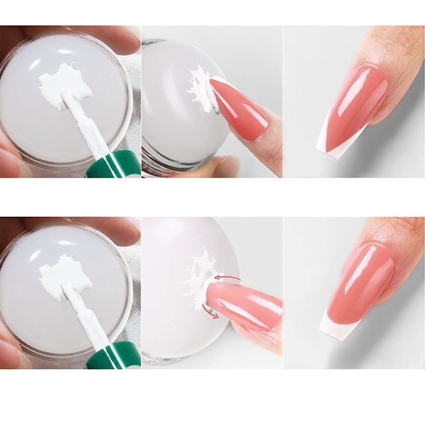 Negleforsegling. Nail Art Stamper Tools Aurora Magic Color flaske krystal silikonehoved med skraber， DIY Manicure