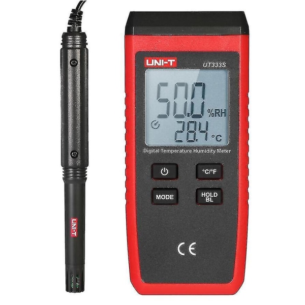 Uni-t UT333S Mini Temperatur- og Fuktighetsmåler LCD Digital Termo-hygrometer Psykrometer Tester med Enhet. [Gratis Frakt]