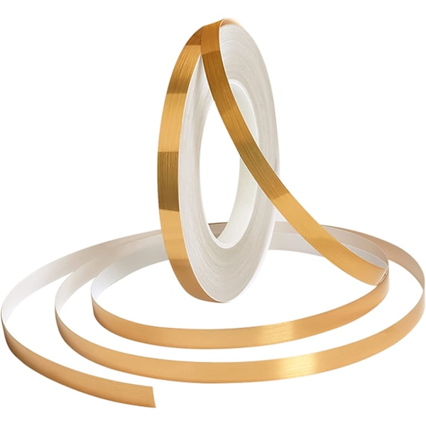 Flise klistermærker vandtæt gulv fugeforseglingstape væg fuge klistermærker selvklæbende boligindretning (Medium, Guld) Gold foil medium - 1 cm * 50 meters