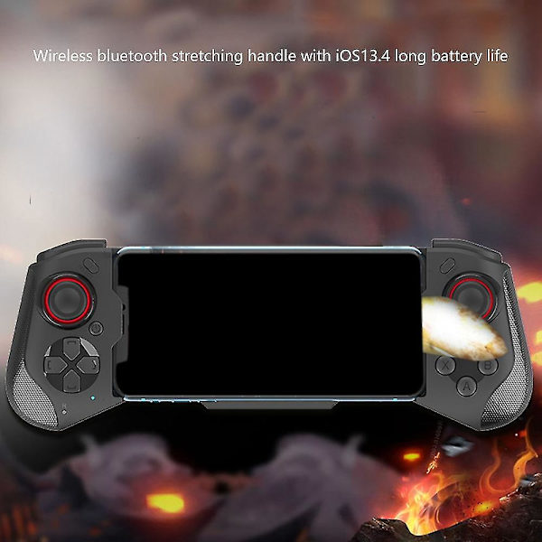 Trådløs Inntrekkbar Bluetooth-Spillkontroll for Android og Mobiltelefon Spillkontrollere Over 13,4 (Svart)