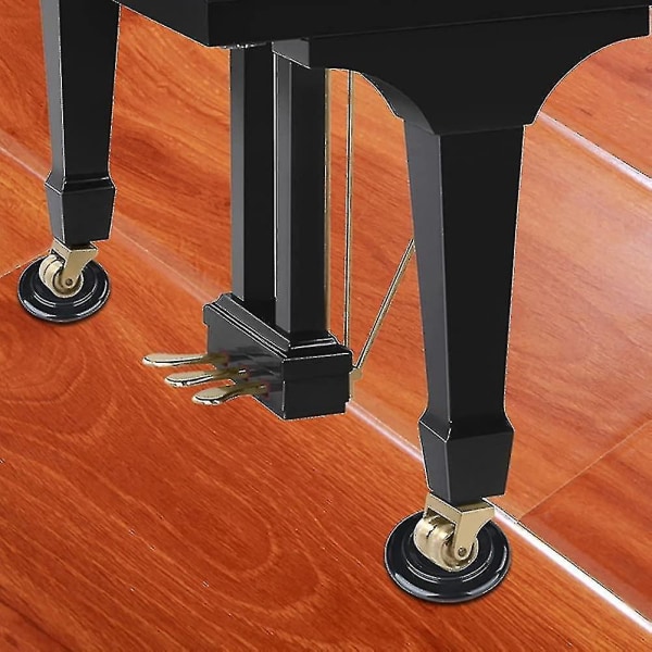 Sl Klavergulvbeskyttere Hjulkopper til klaverfødder, 4-delt møbelbenbeskytterpuder, bruges til at beskytte gulve og tæpper mod klaverhjul Shis