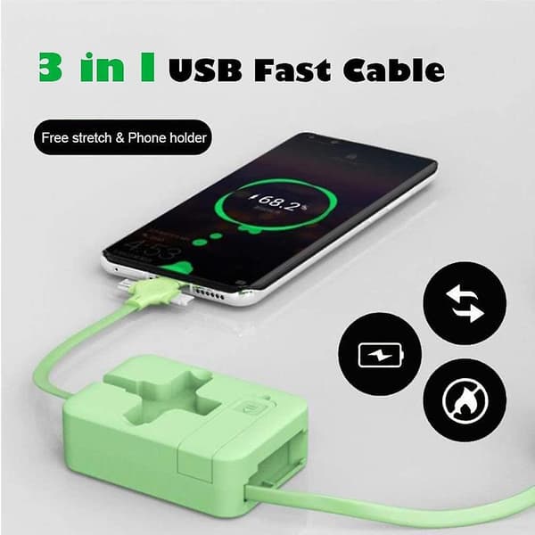 Retractable Cable Copper Craftsmanship Safety Holder Multipurpose Usb