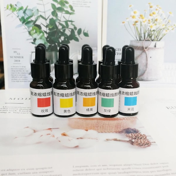 10 ml högkoncentrerat flytande färgämne sojabönsvax pigment DIY handgjorda doftljus färgämnen