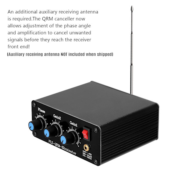 Qrm Eliminator X-fase 1-30mhz Hf Bånd Fase/ To Fordele Justerbar Indbygget Ptt Kontrol Qrm Canceller Aluminium Legering Kabinet