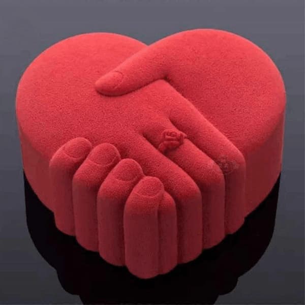 Dekorations DIY Silikone Kageform 3D Håndtryk Hjerteformet Fondantform Hjem