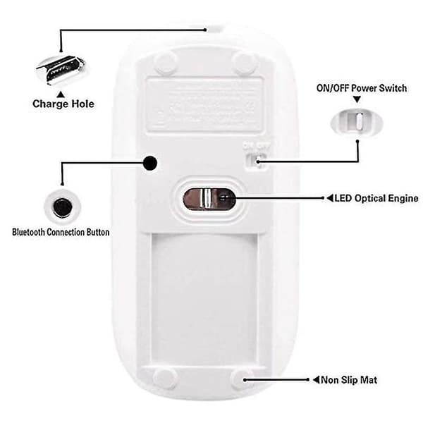 Langaton hiiri, yhteensopiva Macbook Pro Mac Windows Bluetooth