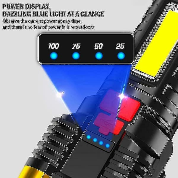 Super kirkas taskulamppu Led-taskulamppu USB-ladattava taktinen