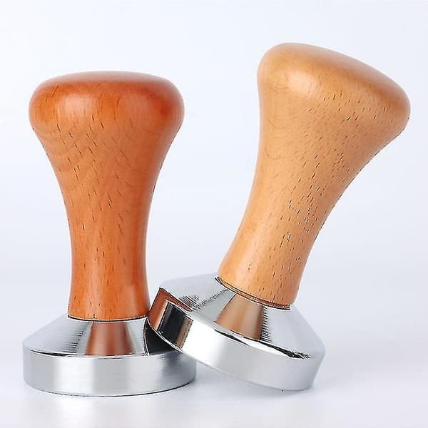 2024 Kompaktor, Mørkt Trehammer Solid Rustfritt Stål Flat Bunn Espresso Fyllstoff, Espresso Tamper (49mm)
