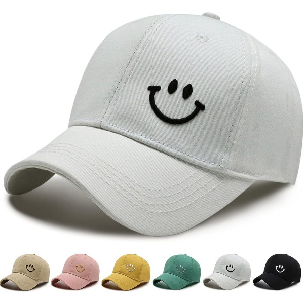 Baseballcaps, Bomulls Solbeskyttende Baseballcaps, Menn Kvinner Sommer Unisex Justerbar Hatt Hip Hop Sport Utendørs Caps (Hvit) White