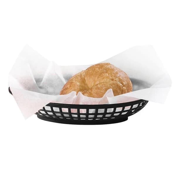 12 st Plast Snabbmatskorgar Oval Serveringsfat Frukost