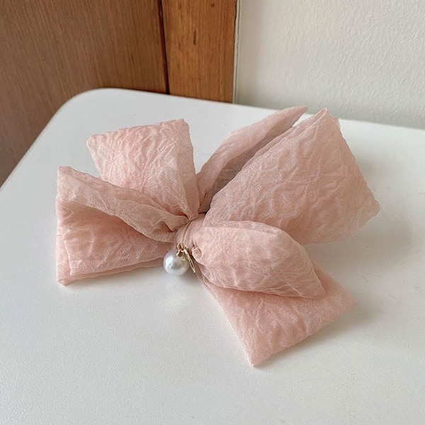 Pystysuora klipsin poninhäntäpidike Söpö helmiriipus Rusetti solmuklipsi Banaanihiusklipsi Päähine Luonne Naisten hiusasusteet (Pinkki) pink