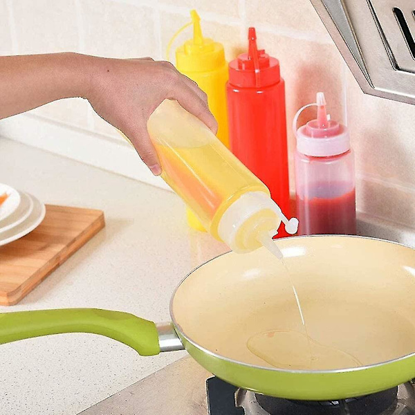 10 stk. 240 ml klemmeflaske, multifunktionel klemmeflaske (gennemsigtig)