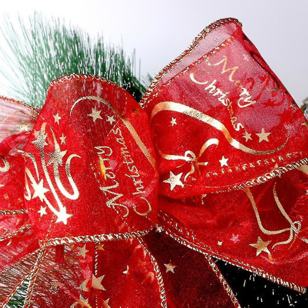 Julebånd til gaveinnpakningsbånd Organza Glitter Gavepapir Juletredekor Julegaver