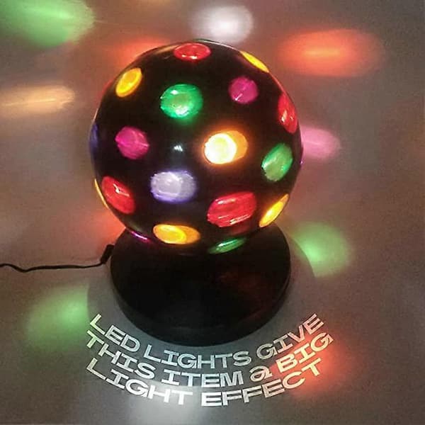 Roterende diskokugle med LED-lys