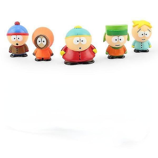 5 st/ set Amerikanska anime figurleksaker South Park Bildekorationsdockor Barn Rekommenderas