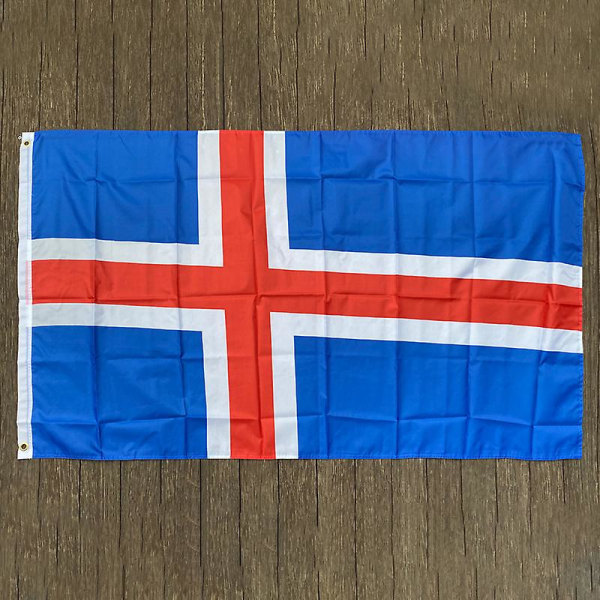 Xvggdg Bendera Islandia Bendera Poliester 5*3 Kaki Banner Menembak Dalam Jenis Kualitas Tinggi