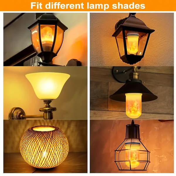 2-pak LED-flammepærer - Nyopgraderede 4 tilstande