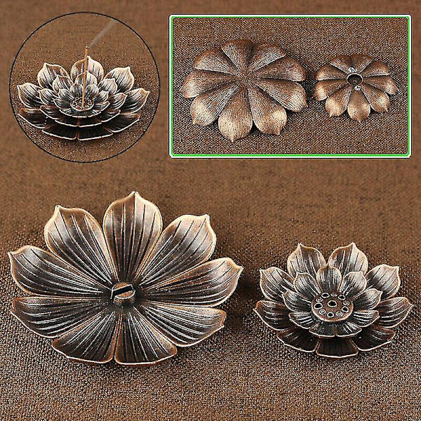 6 Huller Legering Pind H Plade Buddhisme Spole Lotus Røgelse /